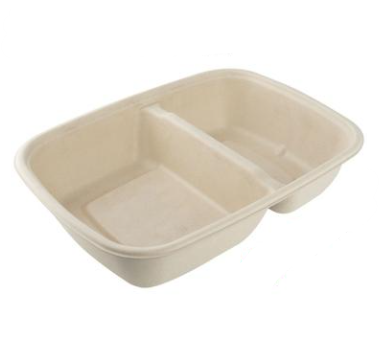 CR900-2 2-Compartment Natural Pulp Tray