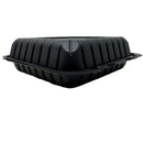 9X9 1-Comp Black Hinged Container