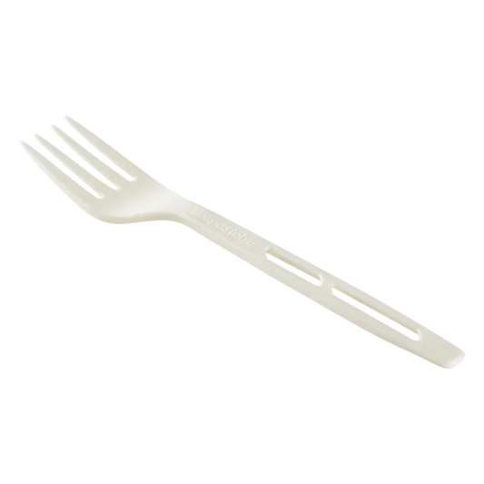 Compostable Fork Heavy Weight Wrapped CPLA, 750/CS