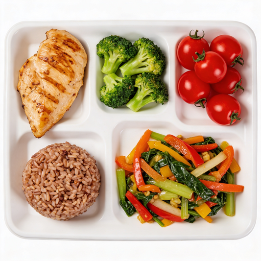 10"x8" 5-Comp Bagasse Plate, 400/CS