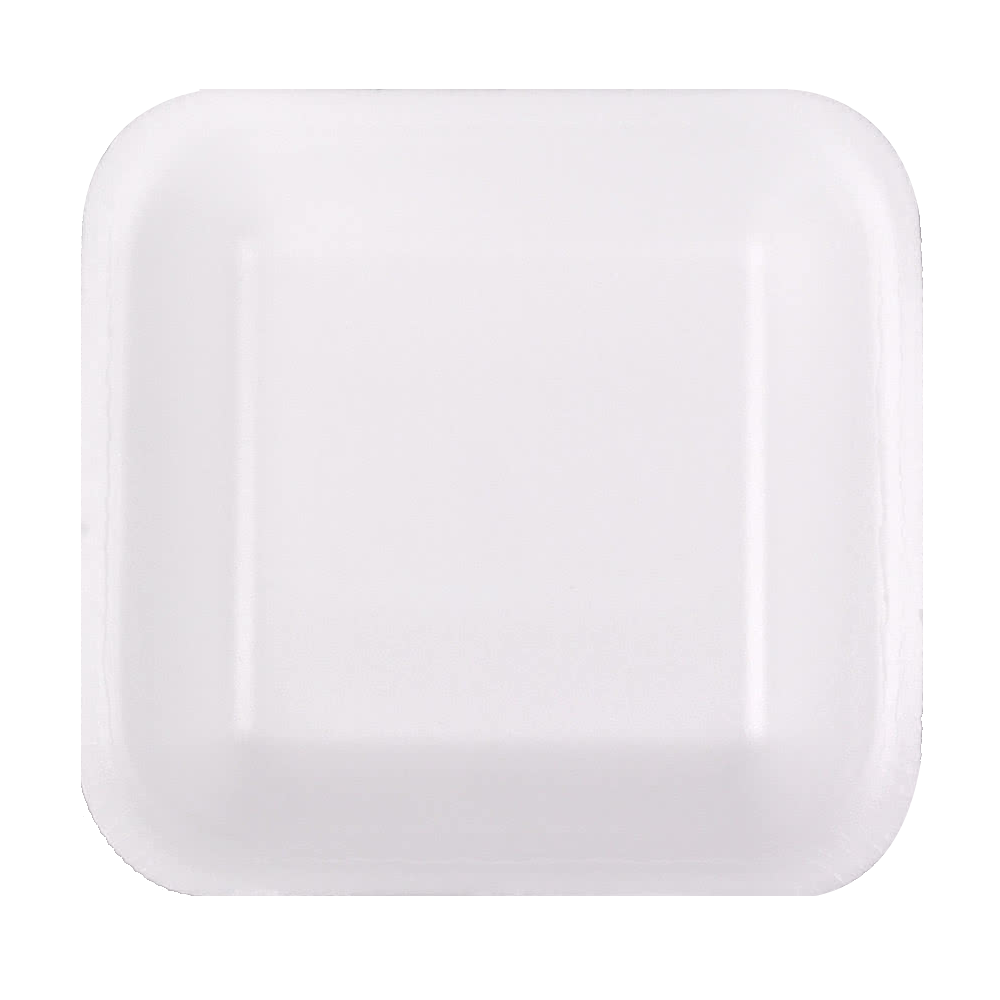 #1S White Foam Tray 5.25x5.25x1/2, 1000/CS