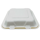 Bagasse Hinged Container 8X8 1-Comp