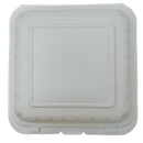 8X8 1-Comp White Hinged Container