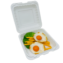 8X8 1-Comp White Hinged Container