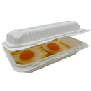 9X6X2.5 White Hinged Container