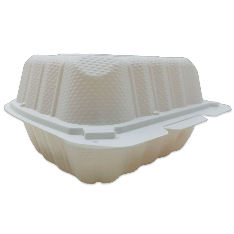 6X6X3 White Hinged Container