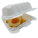 6X6X3 White Hinged Container