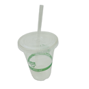 PLA Straw 7.75" Clear Paper Wrapped