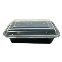 24OZ Rect Plastic Container and Lid