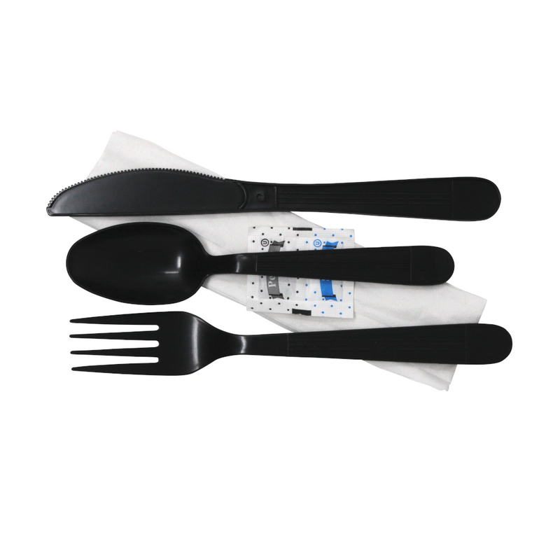 Cutlery Kit Heavy-Weight PP [BLACK] (F/K/TS/S&P/N)