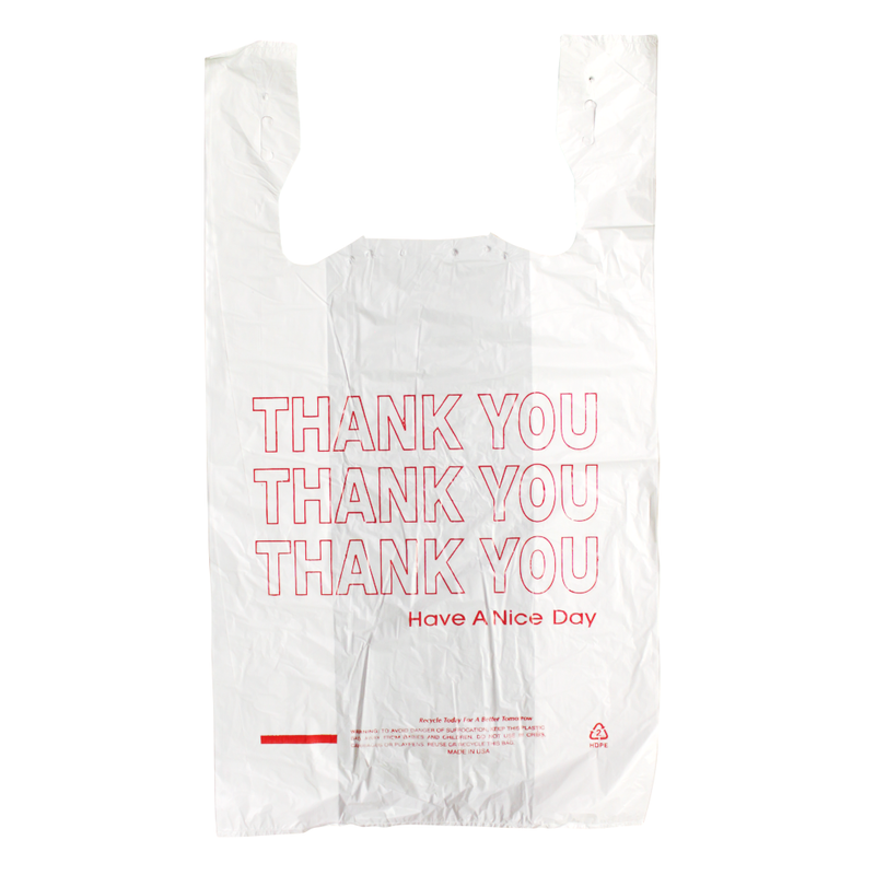 Plastic Bag 1/6 Thank You T-Sack 12 Mic 11.5X6.5X21