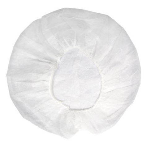 24" Bouffant Cap Polypropylene White