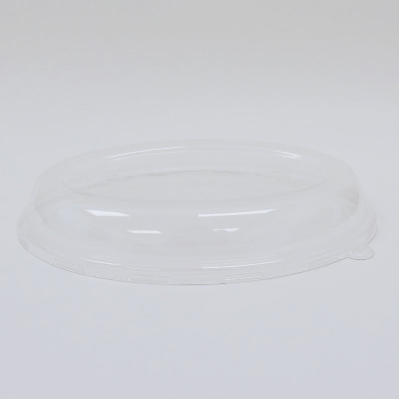 PET-L065D Dome Lid for 26OZ Bagasse Oval Bowl