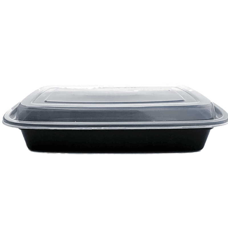 28OZ Rect Plastic Container and Lid