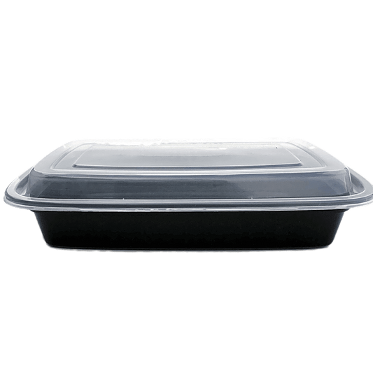 28OZ Rect Plastic Container and Lid