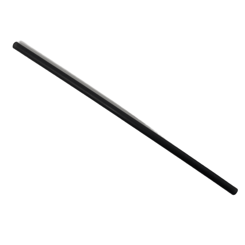 7.75" Unwrapped Black Straws