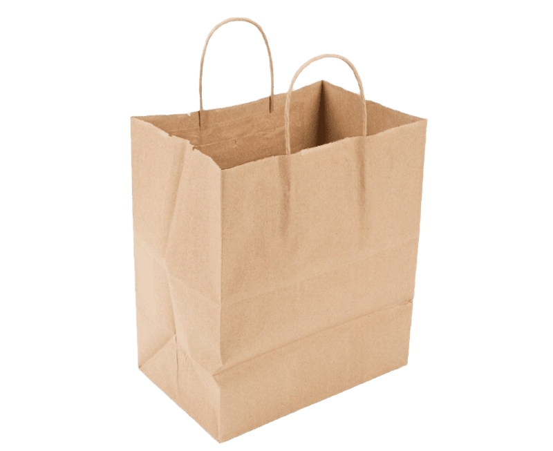 Paper Bag w/ Handle Kraft 10.2X6.5X12 (Bistro Eqv)