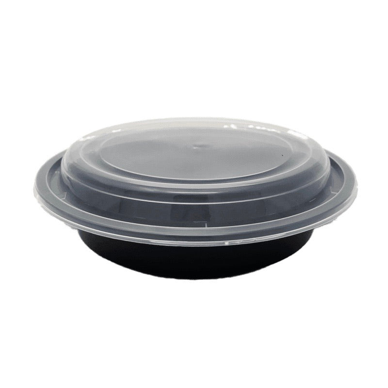 HD RO-24B 24OZ Round Plastic Container and Lid