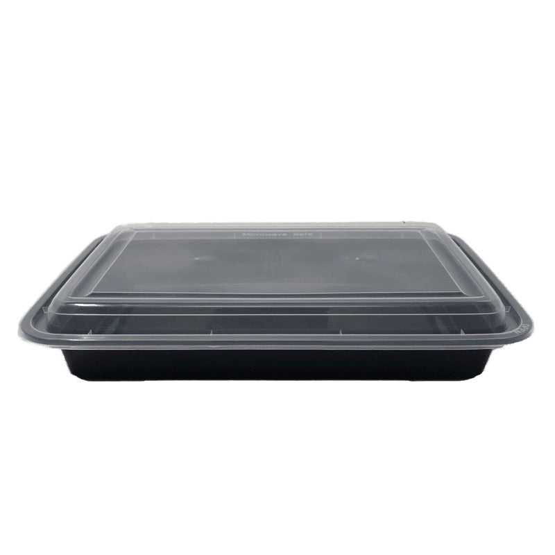 HD RE-58B 58OZ Rect Plastic Container and Lid